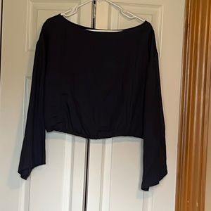 Navy crop top. XL